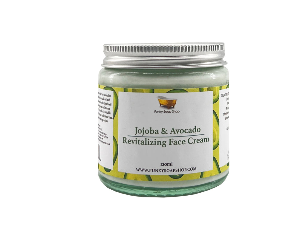 Jojoba and Avocado Revitalising Cream, 120g - Funky Soap Shop