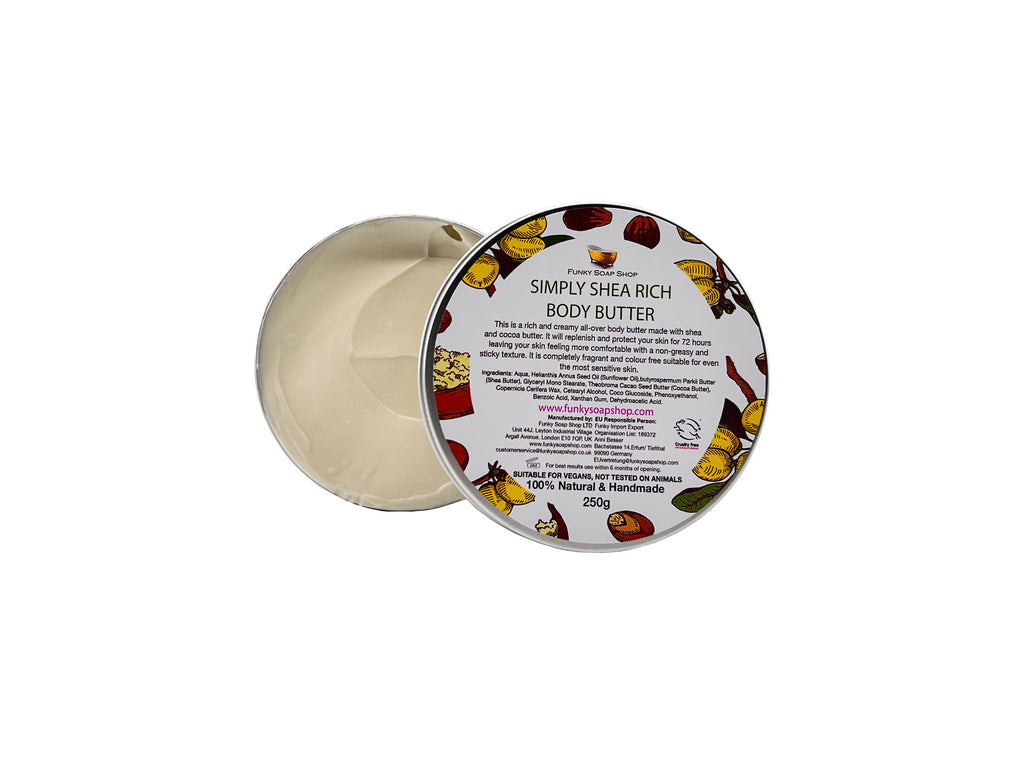 Simply Shea Rich Body Butter, Aluminium Tin - Funky Soap Shop